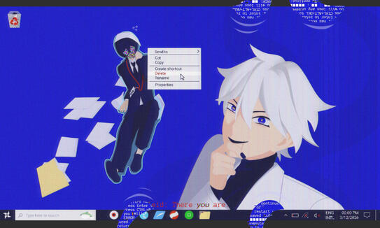 Original characters. Player and Sleid.