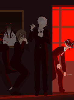 GSGW OCs fanart. From left to right: Kuih (Jack), Reindeer (@moffuei), Ferret, and Bat (cider). GSGW OCs fanart. From left to right: Kuih (Jack), Reindeer (@moffuei), Ferret, and Bat (cider).